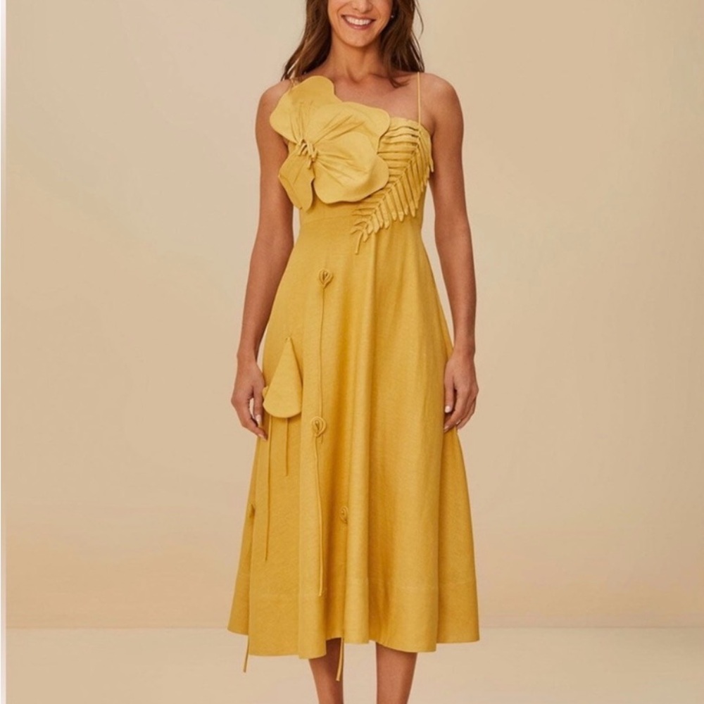 FARM Rio Sand Garden Lenzing™ Ecovero™ Euroflax™ Midi Dress